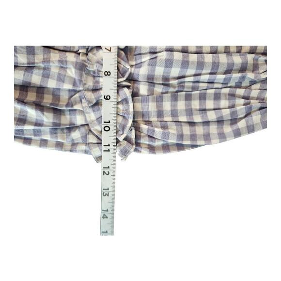 Lulus Libbie lavender & white gingham strapless crop top sz. large 100% cotton - Picture 8 of 10